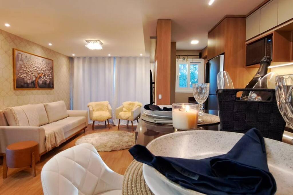 Luxuoso Apartamento Em Gramado - 2 Suites المظهر الخارجي الصورة